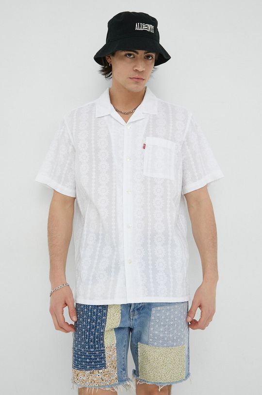 Хлопчатобумажную рубашку Levi's, белый