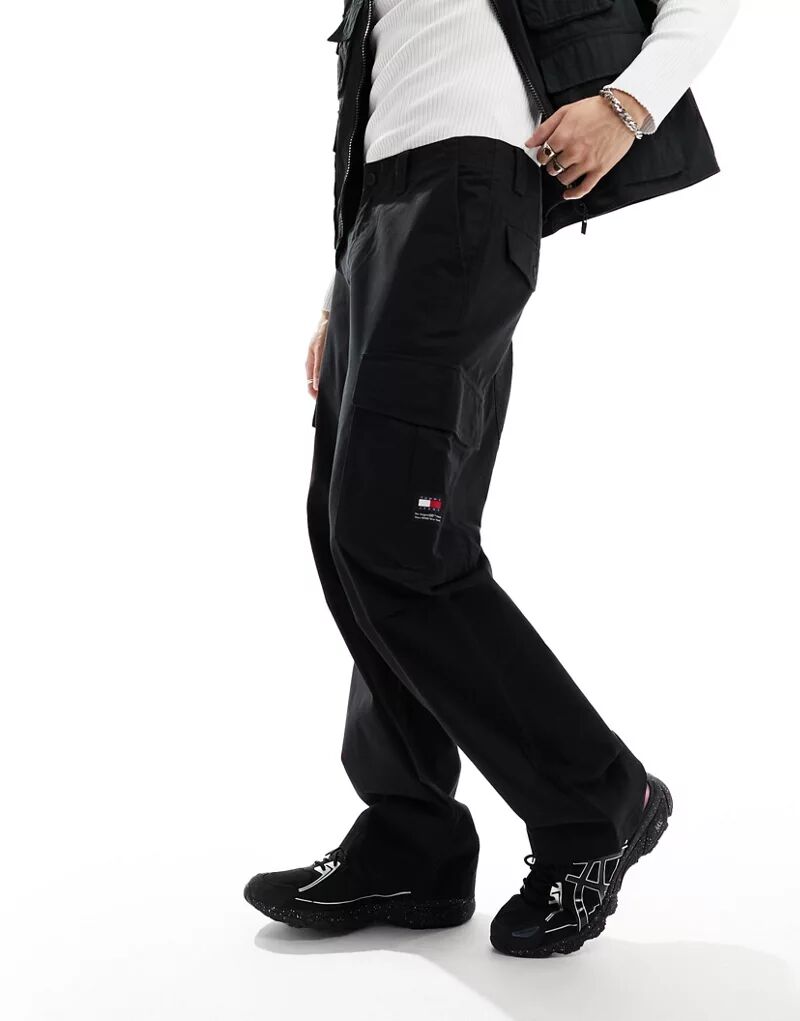 Черные брюки карго Tommy Jeans Aiden