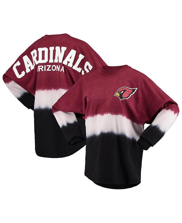 

Женская фирменная футболка белого цвета с омбре Arizona Cardinals Cardinal и длинными рукавами Fanatics, красный