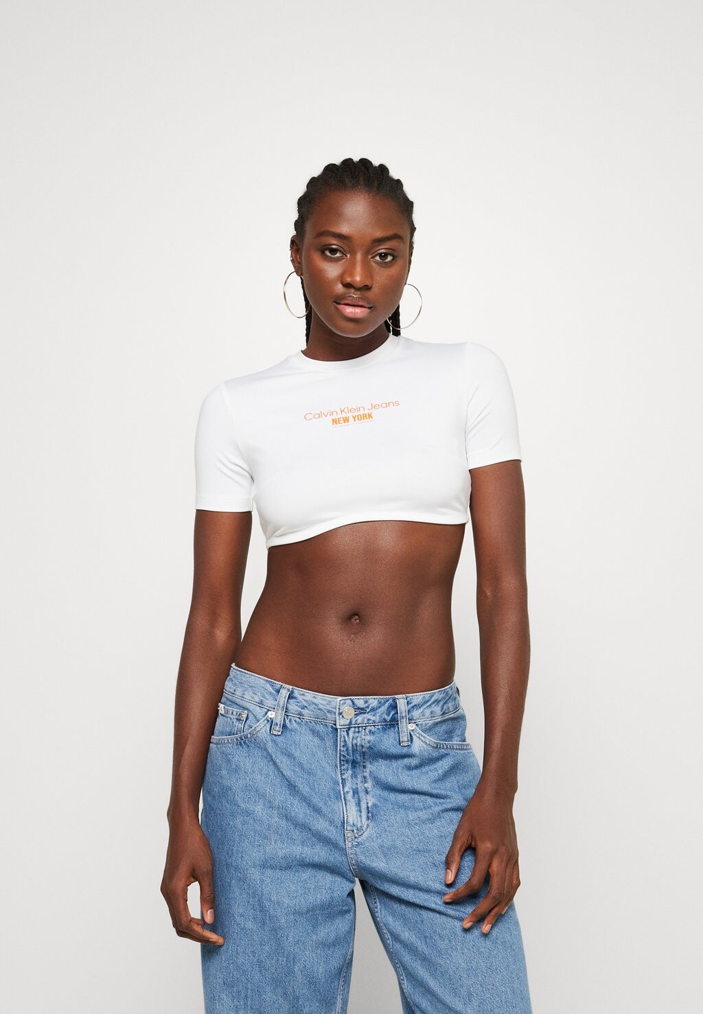 

Футболка с принтом Calvin Klein Jeans, белый