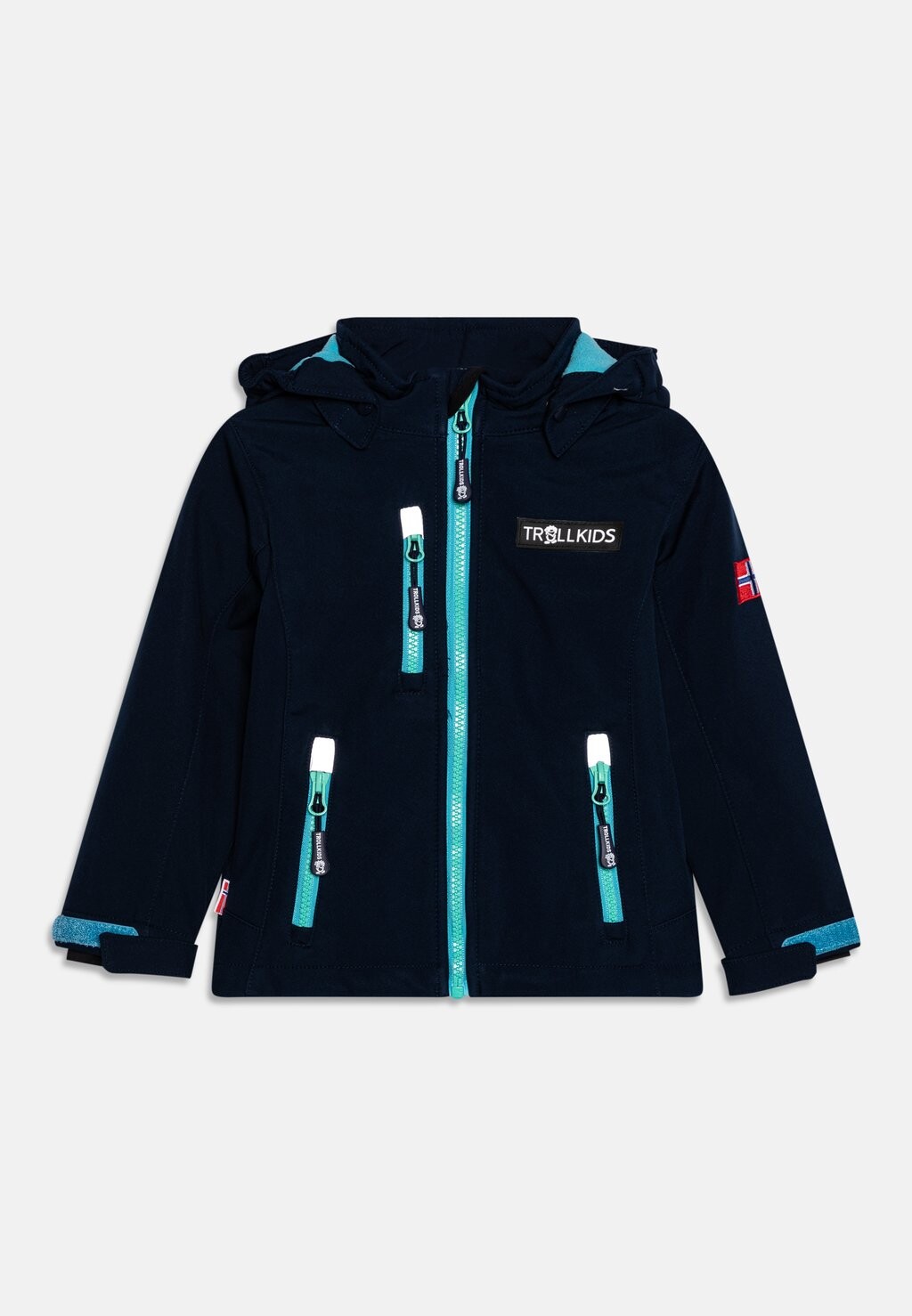 

Куртка Softshell GIRLS PREIKESTOLEN TrollKids, цвет glacier green/orchid