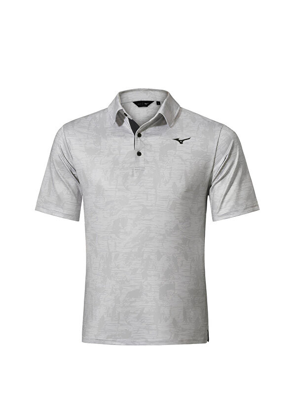 

Qd hazard polo светло-серая мужская футболка Mizuno, Серый