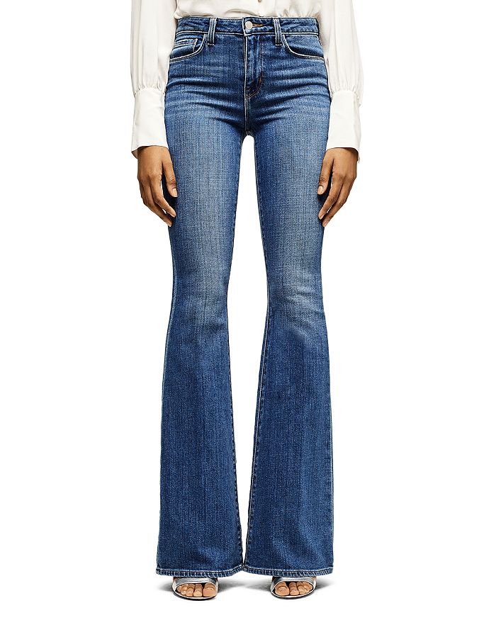 Расклешенные джинсы с высокой посадкой в ​​цвете Authentique L'AGENCE