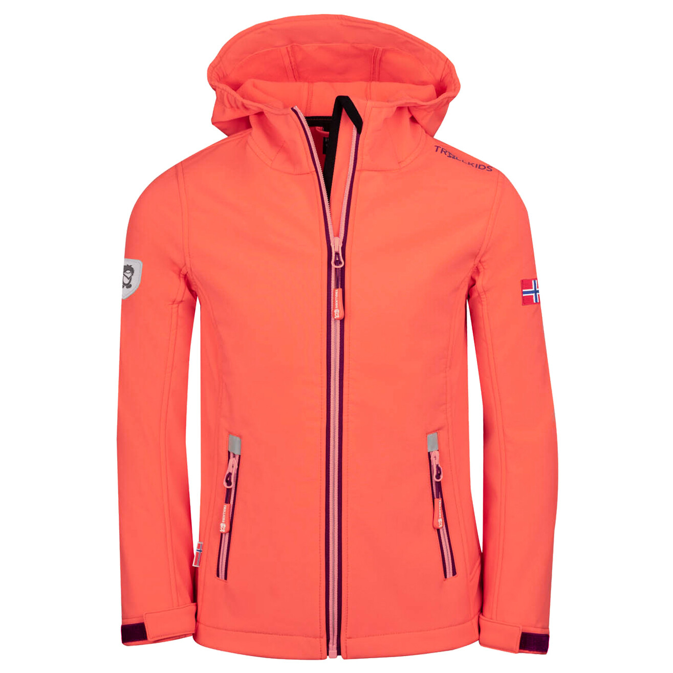 

Куртка из софтшелла Trollkids Girl's Trollfjord, цвет Peach/Mulberry/Orchid
