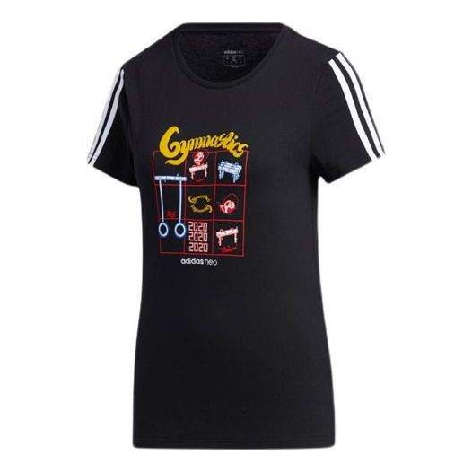 цена Футболка (WMNS) adidas neo Graphic T-shirt 'Black', черный