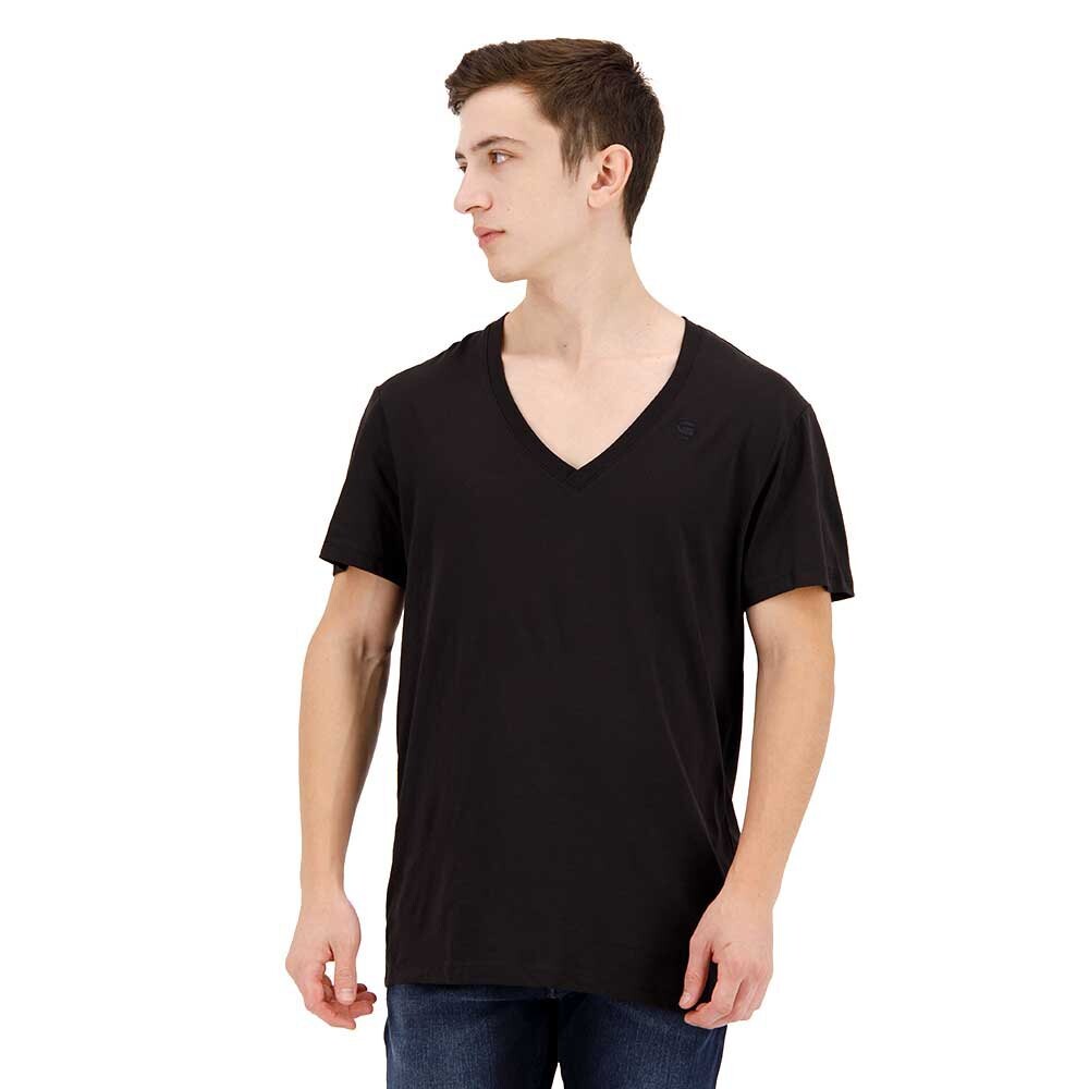 

Футболка с коротким рукавом G-Star Base Heather V-Neck 2 Units, черный