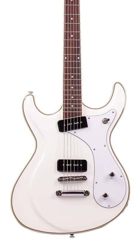 Электрогитара Eastwood Sidejack Baritone 20th LTD White On White w/Gigbag