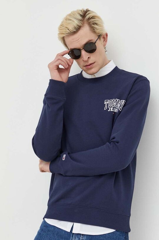 

Хлопковая толстовка Tommy Jeans, темно-синий