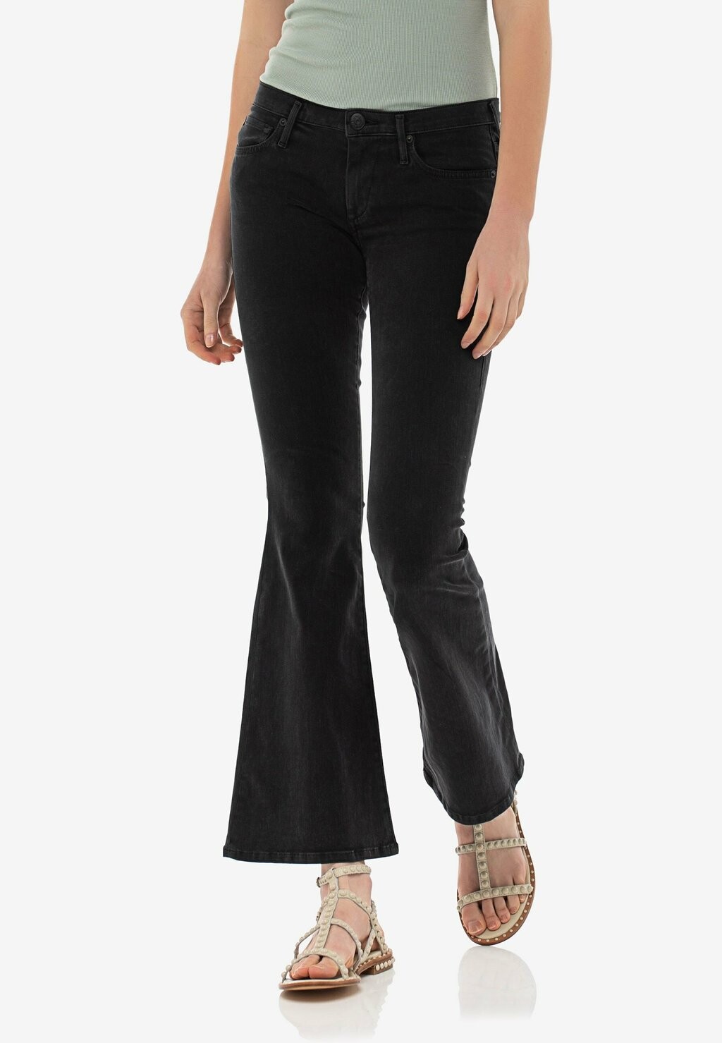 

Джинсы Bootcut CORA LOW RISE BOOTCUT BLACK DENIM True Religion, черный деним