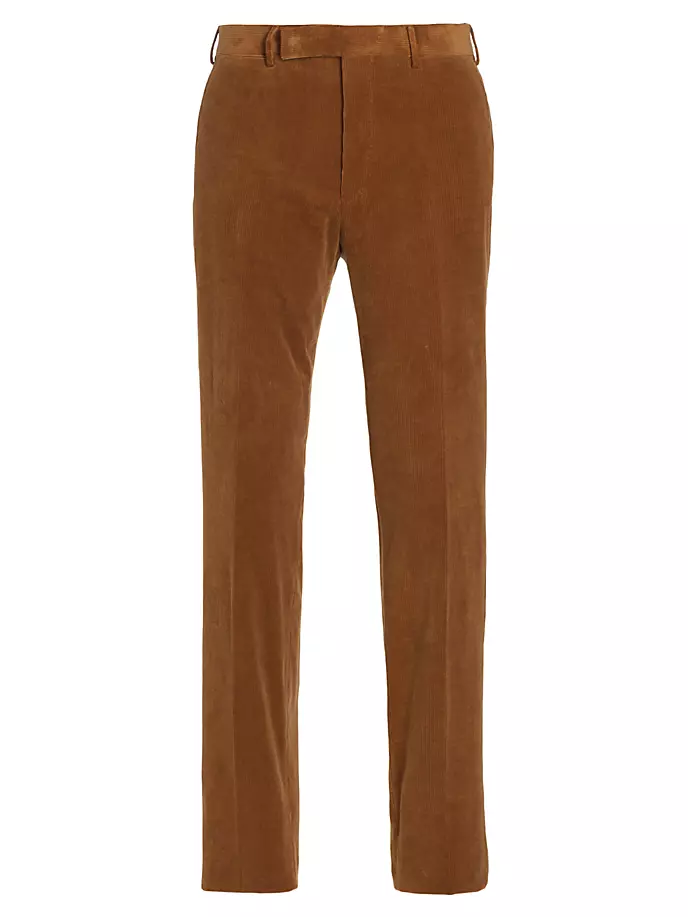 

Вельветовые костюмные брюки Zegna, цвет camel