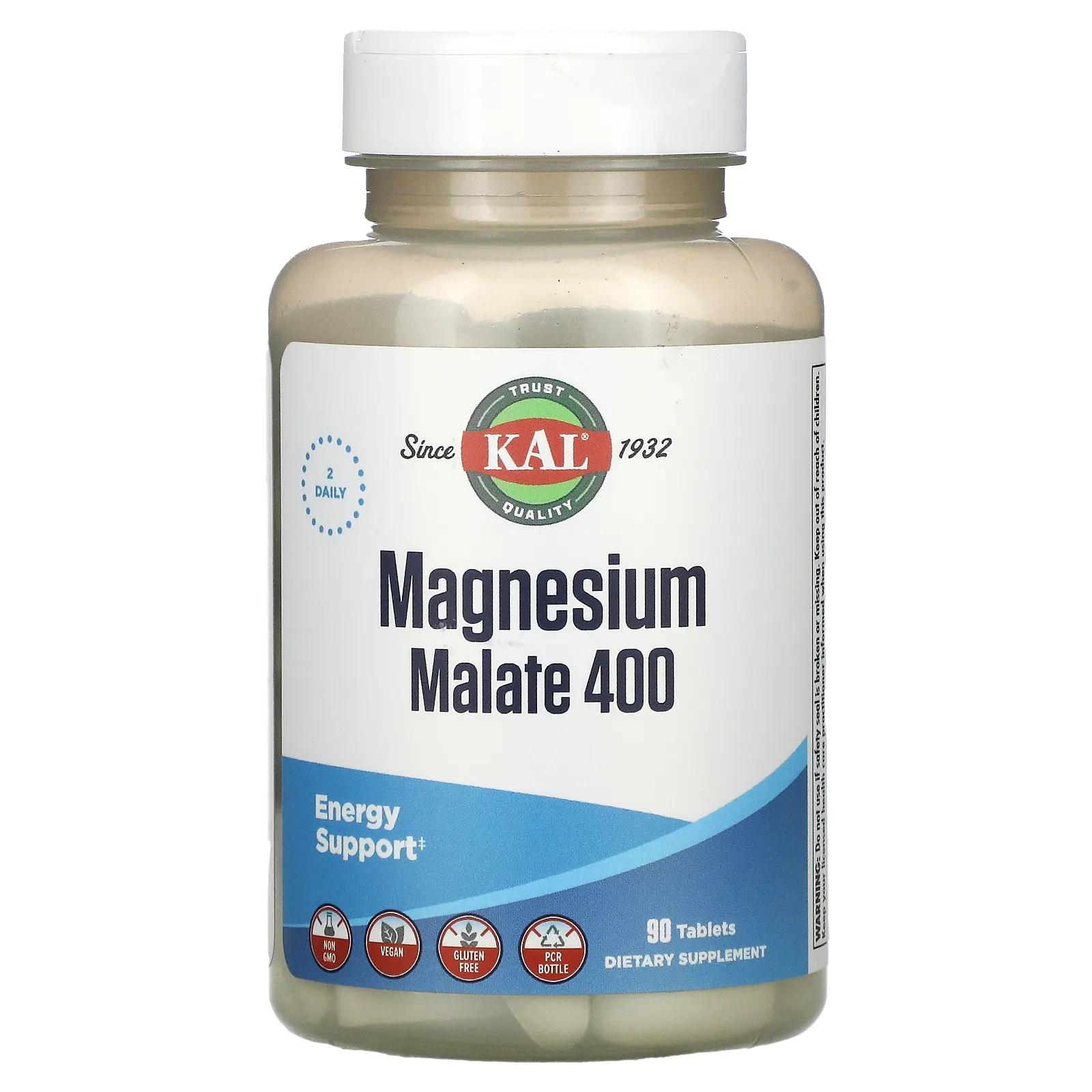 KAL Magnesium Malate 90 Tablets kal pancreatin 350 mg 100 tablets