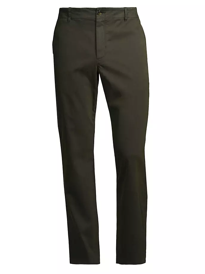 

Брюки Owen из твила, окрашенные в готовом виде Vince, цвет washed moss green