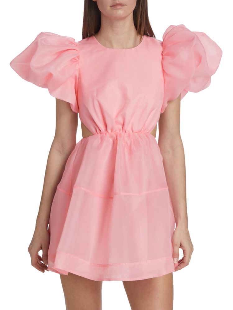 Мини-платье Simplicity с пышными рукавами Aje, цвет Ballet Pink
