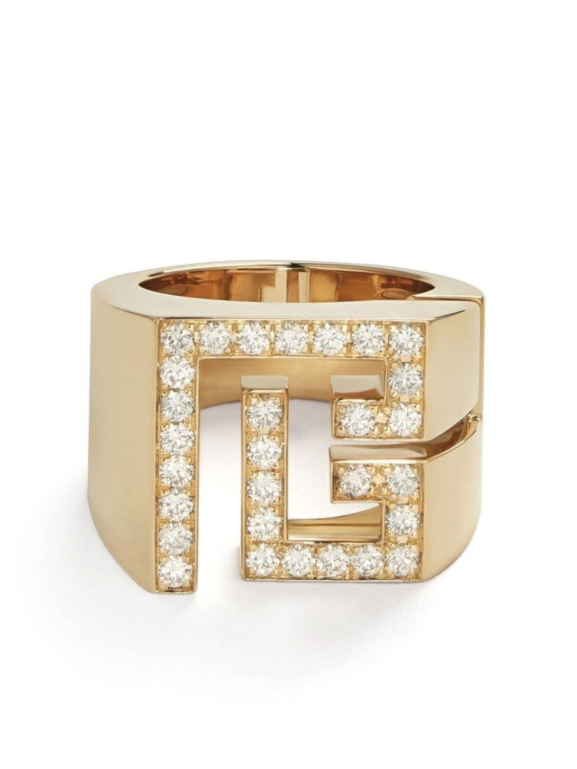 

Перстень Labyrinth PB из желтого золота с бриллиантами Balmain, золотой