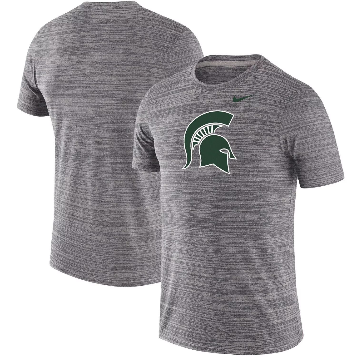 

Мужская серая футболка с логотипом команды Michigan State Spartans Team Velocity Legend Performance Nike, Серый