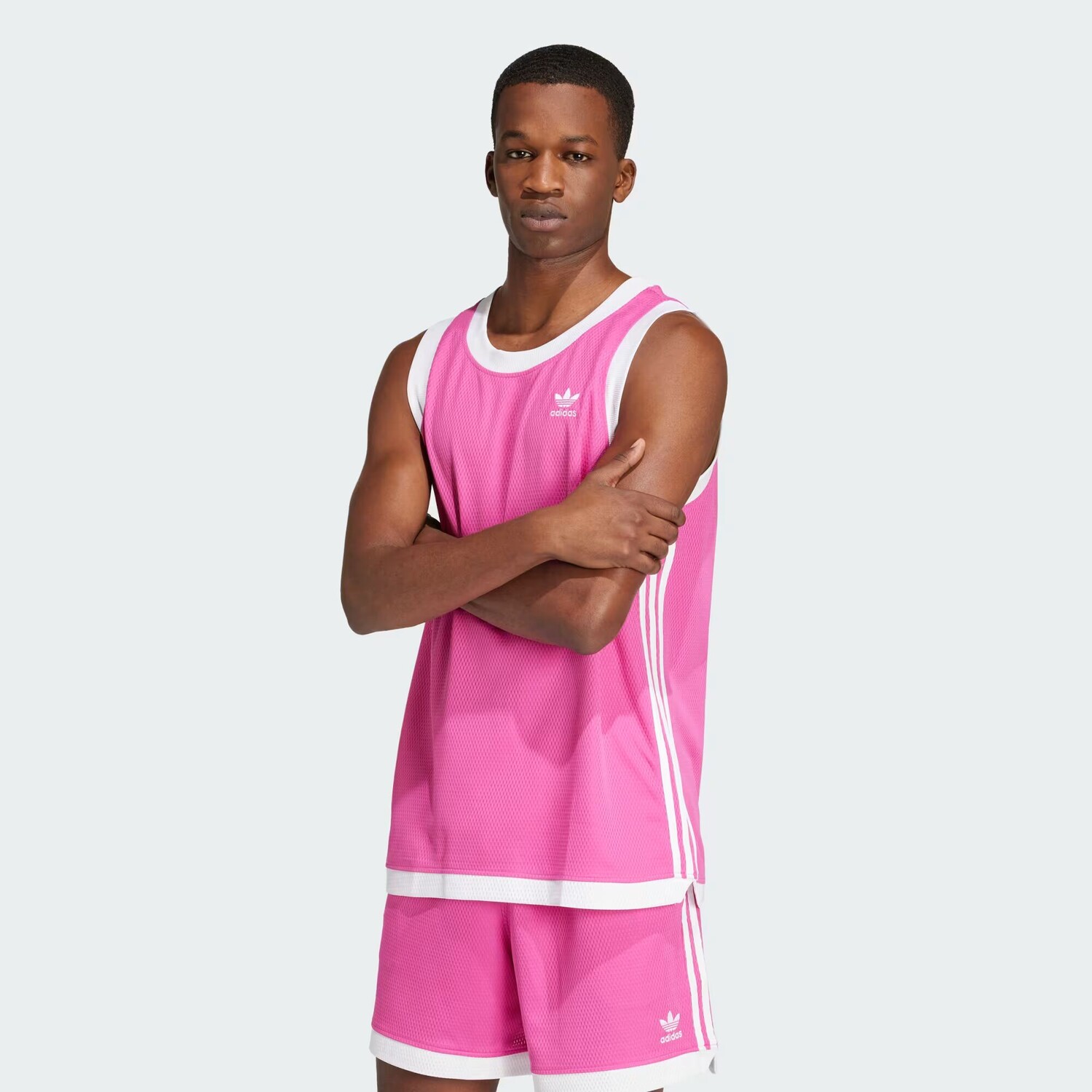 

Жилет с ложными люверсами Adicolor Adidas, цвет Semi Lucid Fuchsia