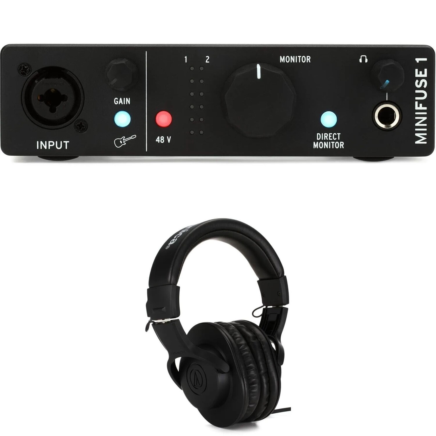 

Новый аудиоинтерфейс и наушники Arturia MiniFuse 1 USB-C — черный