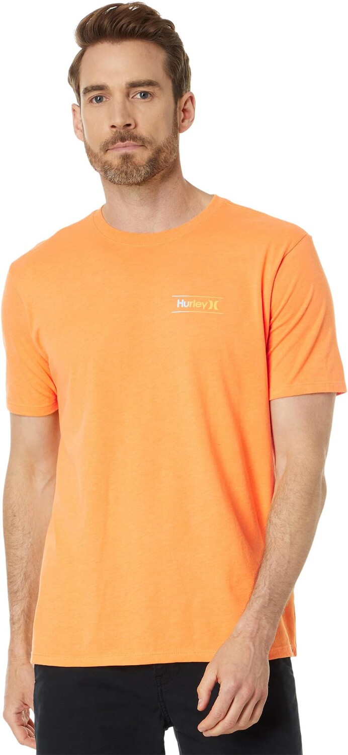 

Футболка One & Only с разрезами и короткими рукавами Hurley, цвет Nectarine