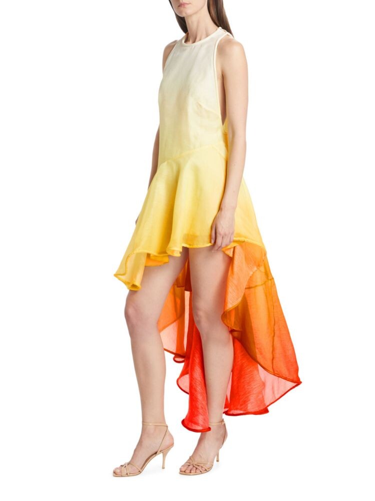 

Платье Wonderland Waterfall с высоким и низким вырезом Zimmermann, оранжевый