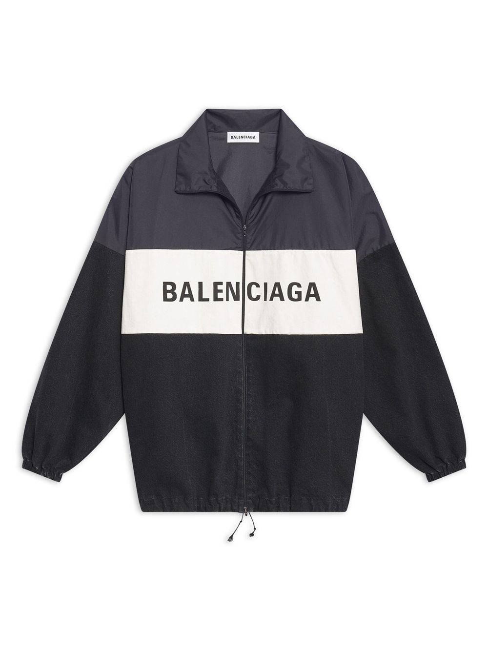 куртка из нейлона с логотипом guilty xl Джинсовая куртка из нейлона с логотипом на молнии Balenciaga, черный