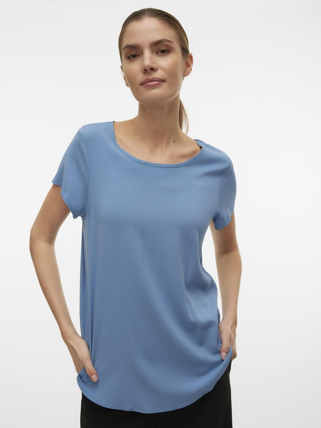 

Футболка базовая Vmbella Vero Moda, цвет coronet blue