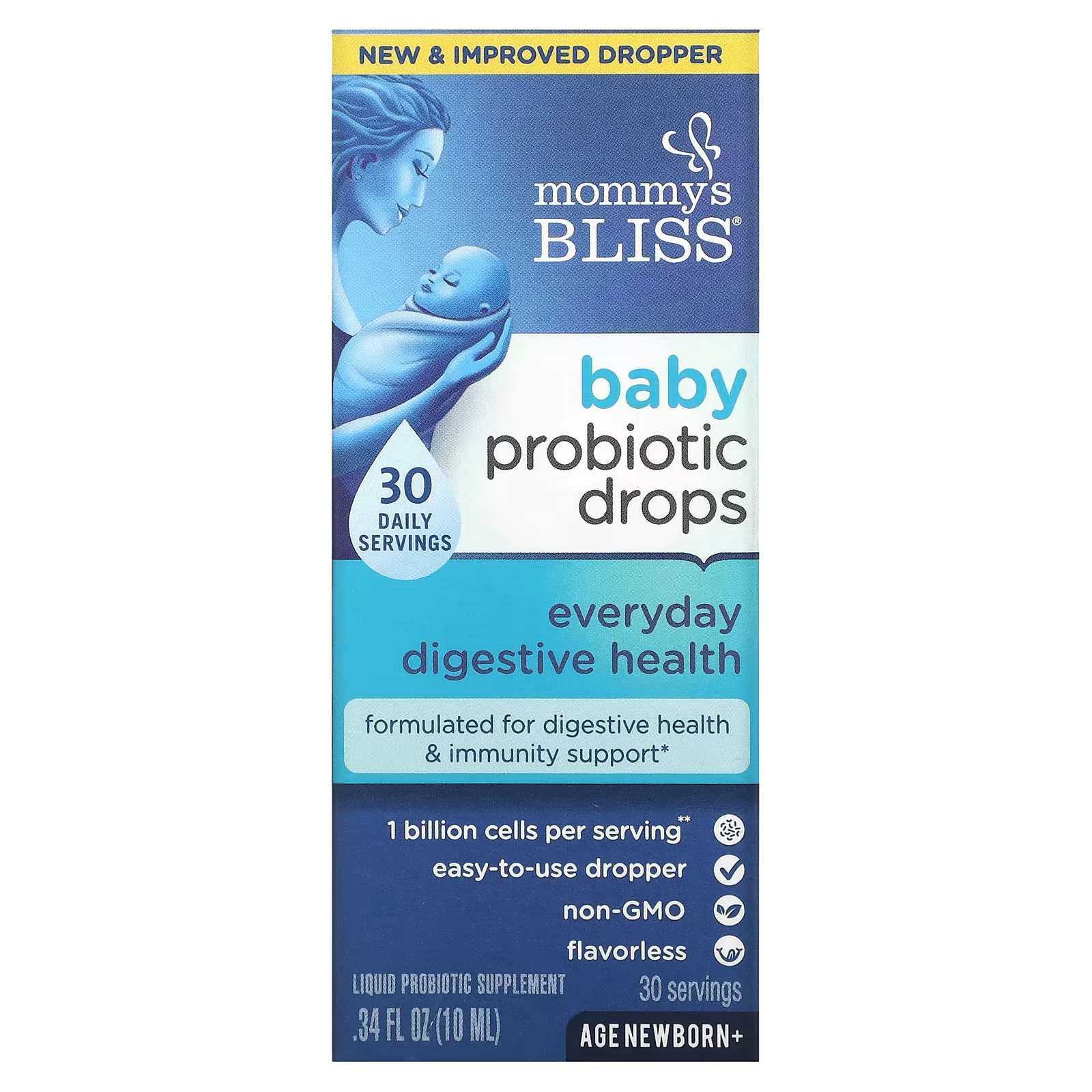 Пробиотические капли Mommy's Bliss Baby для здоровья пищеварительной системы новорожденных