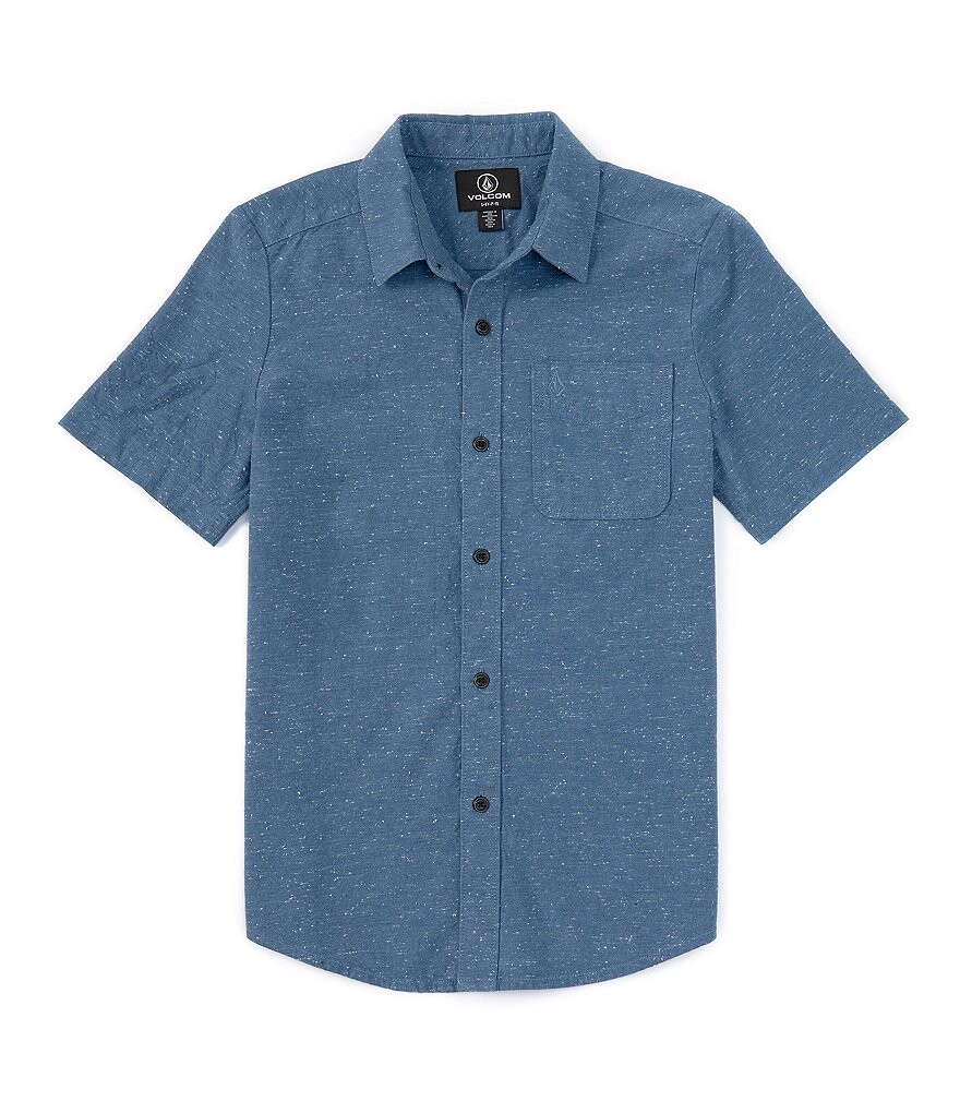 

Рубашка Volcom Little Boys 2T-7 с коротким рукавом для свидания и рыцаря, синий