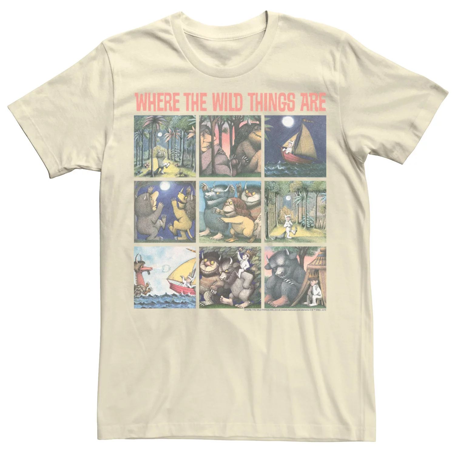 Мужская футболка «Where The Wild Things Are Story» с вставками Licensed Character