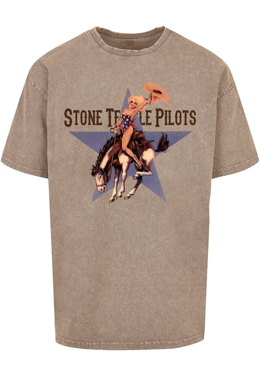 

Футболка Merchcode Stone Temple Pilots - Cowgirl, цвет Brown/mottled brown