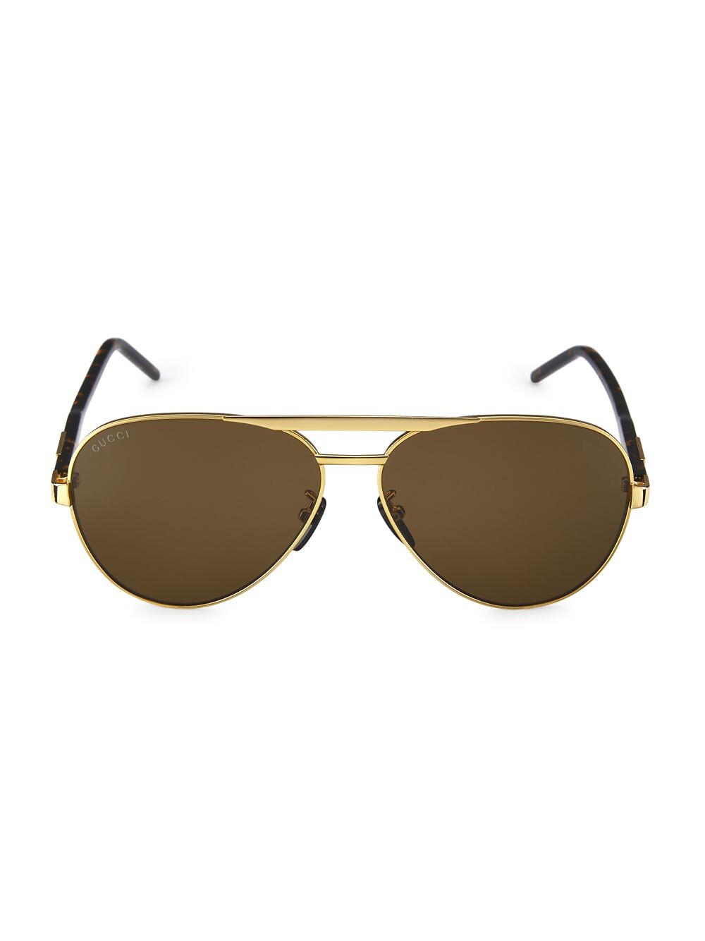 

Солнцезащитные очки-пилоты Gucci Logo 60MM Gucci, золотой