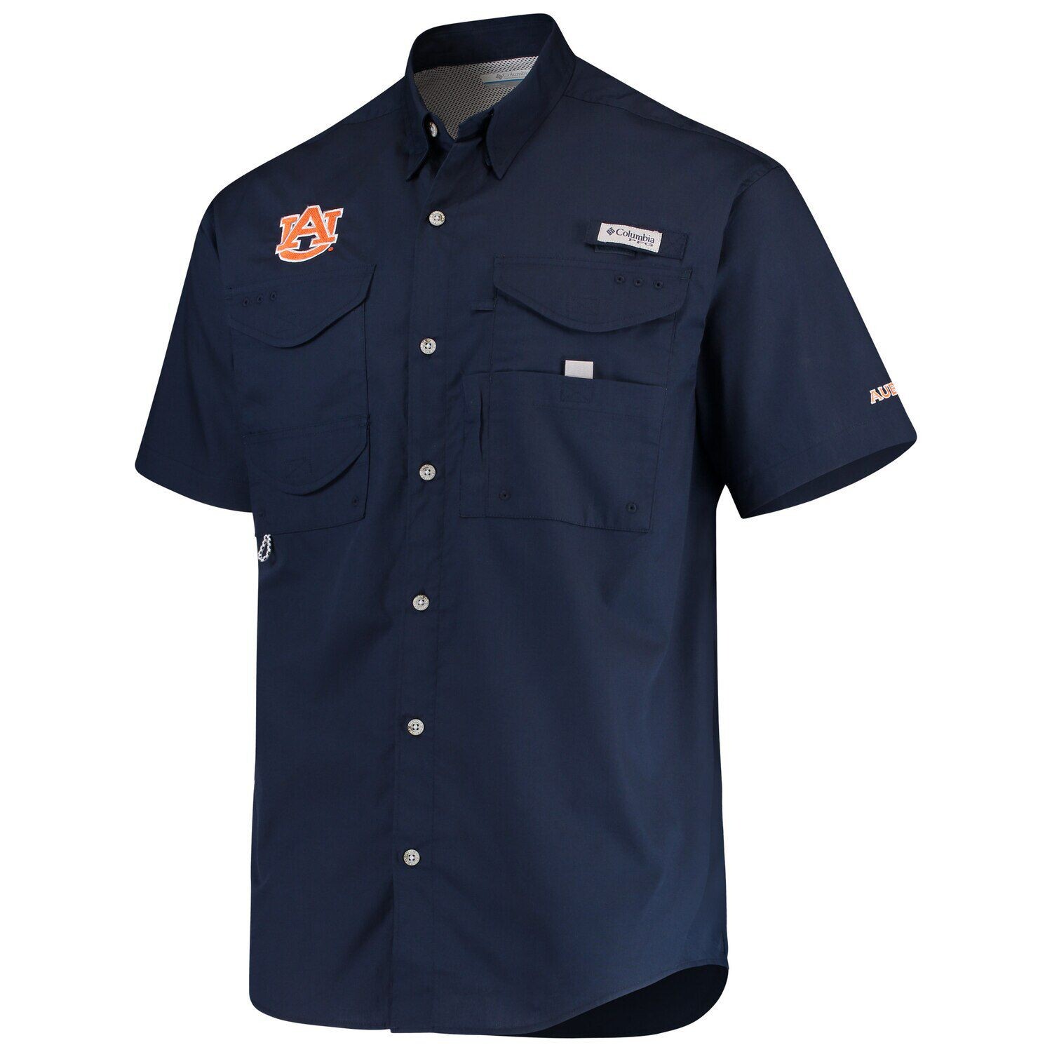 

Рубашка с коротким рукавом Auburn Tigers Columbia PFG Bonehead - Темно-синий