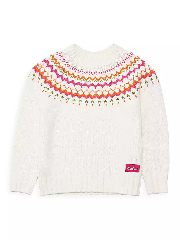 

Свитер Harper Fair Isle для маленьких девочек и девочек Barbour, цвет aran