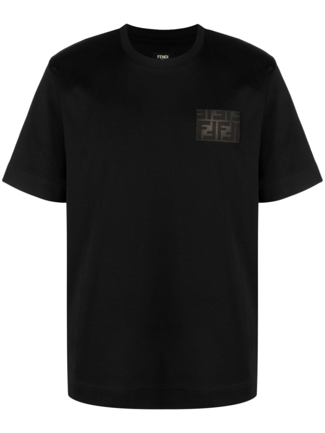 

FENDI футболка с нашивкой-логотипом FF, черный