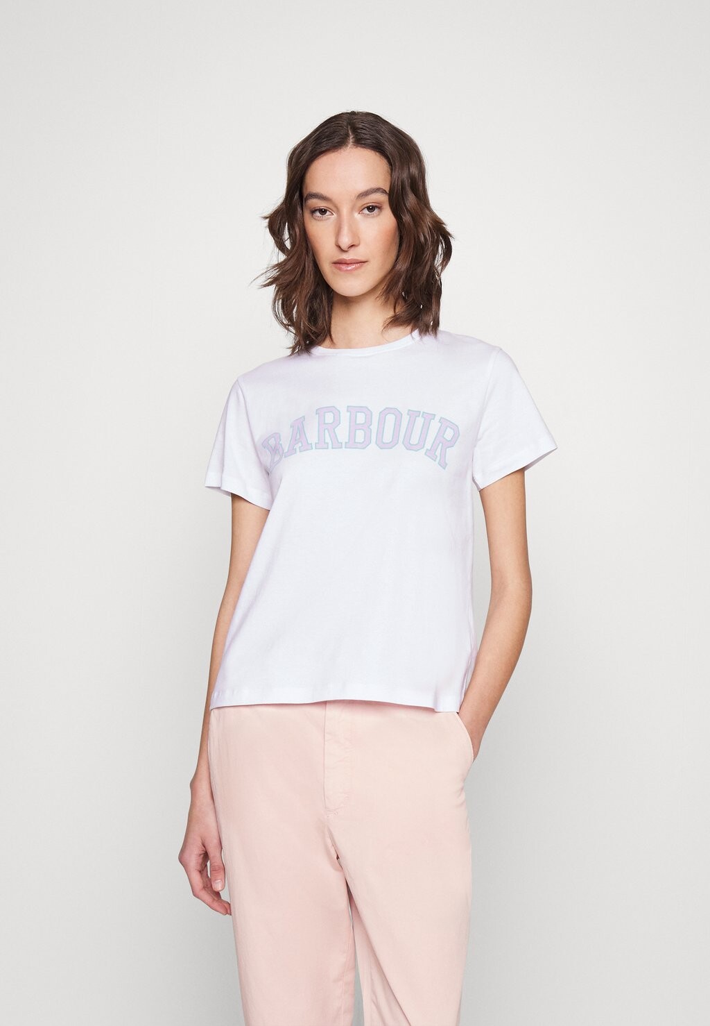 

Футболка с принтом Barbour, белый
