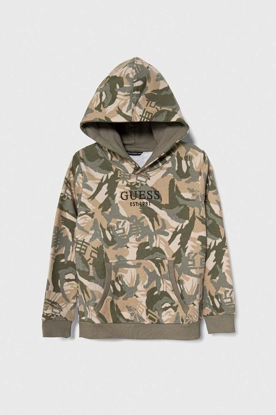 

Детская хлопковая толстовка Guess, зеленый