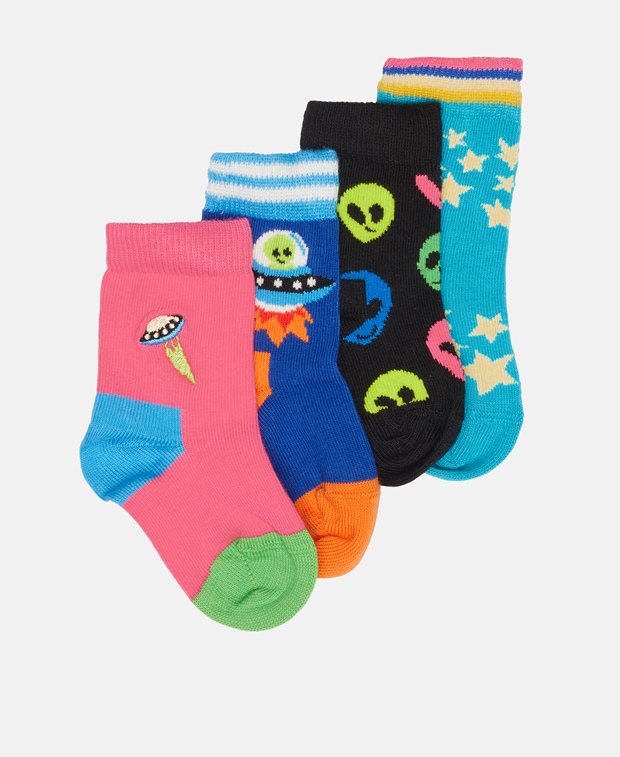 

Носки органик, 4 шт. Happy Socks, черный