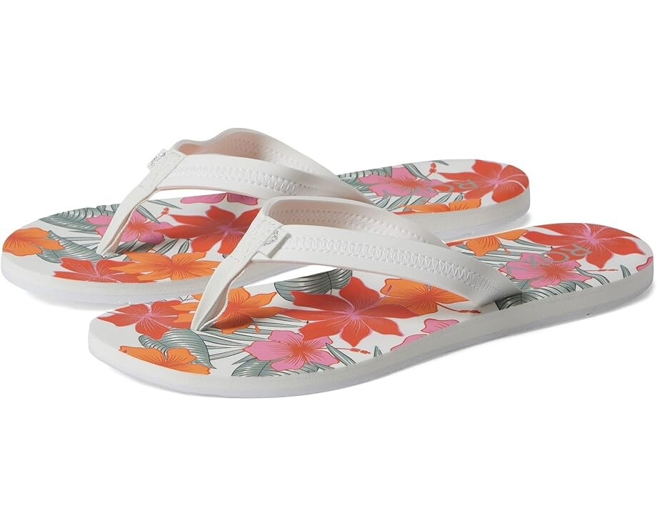 Сандалии Roxy Vista Loreto, цвет White/Orange/Pink сандалии roxy kids vista loreto цвет light navy pink