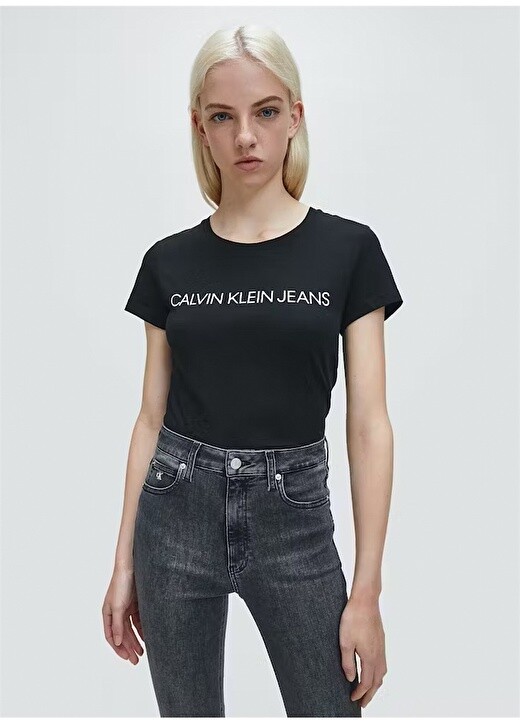 

Черная женская футболка Calvin Klein Jeans, Черный