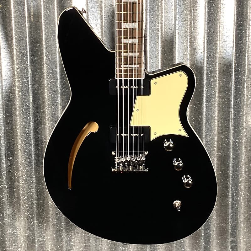 

Электрогитара Reverend Guitars Airwave 12 String Semi Hollow Electric Midnight Black Guitar #9844