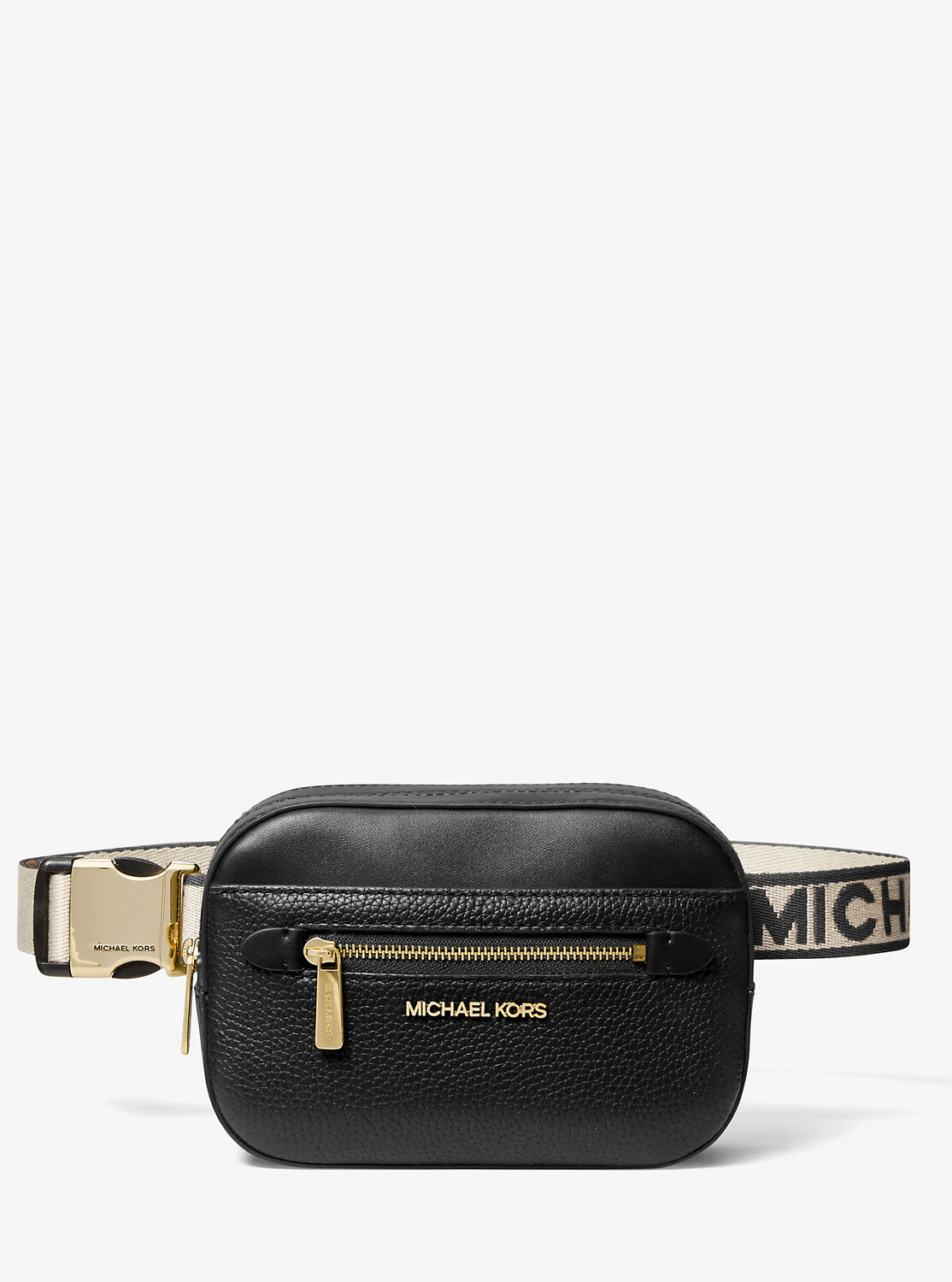 

Маленькая поясная сумка из шагреневой кожи Jet Set Michael Kors, черный