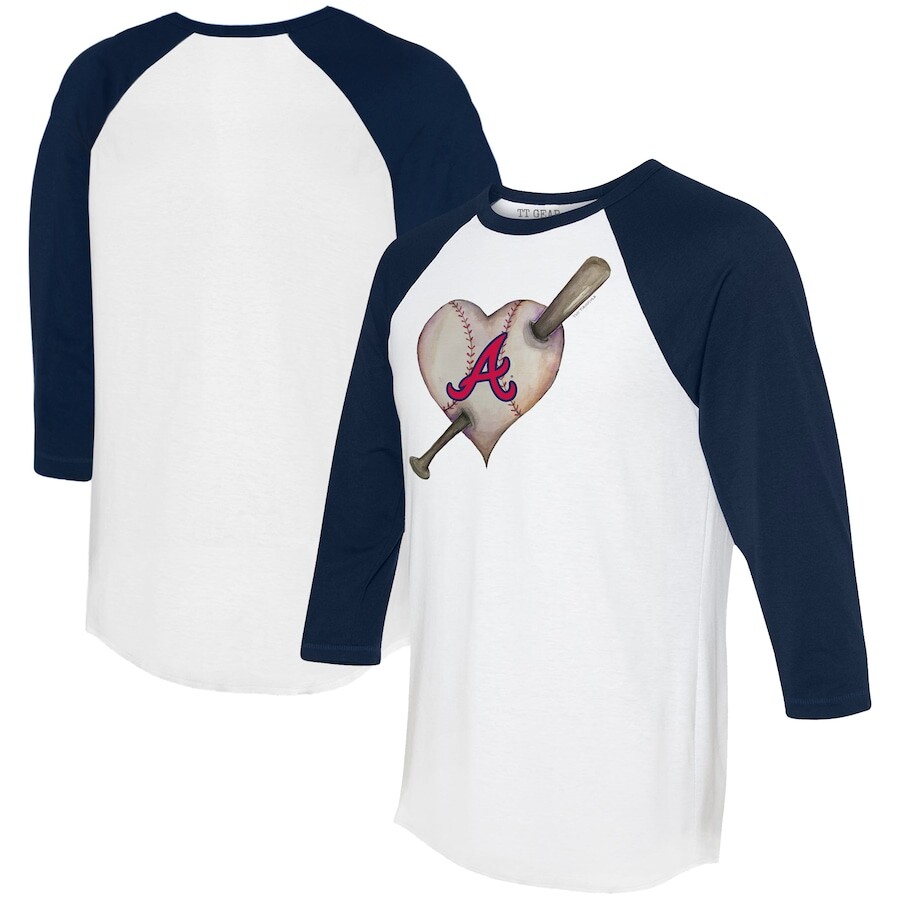 

Футболка с длинным рукавом Tiny Turnip Atlanta Braves, белый