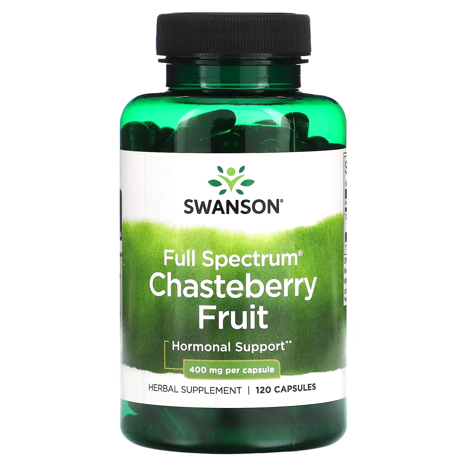 цена Растительная добавка Swanson Full Spectrum Chasteberry Fruit 400 мг, 120 капсул