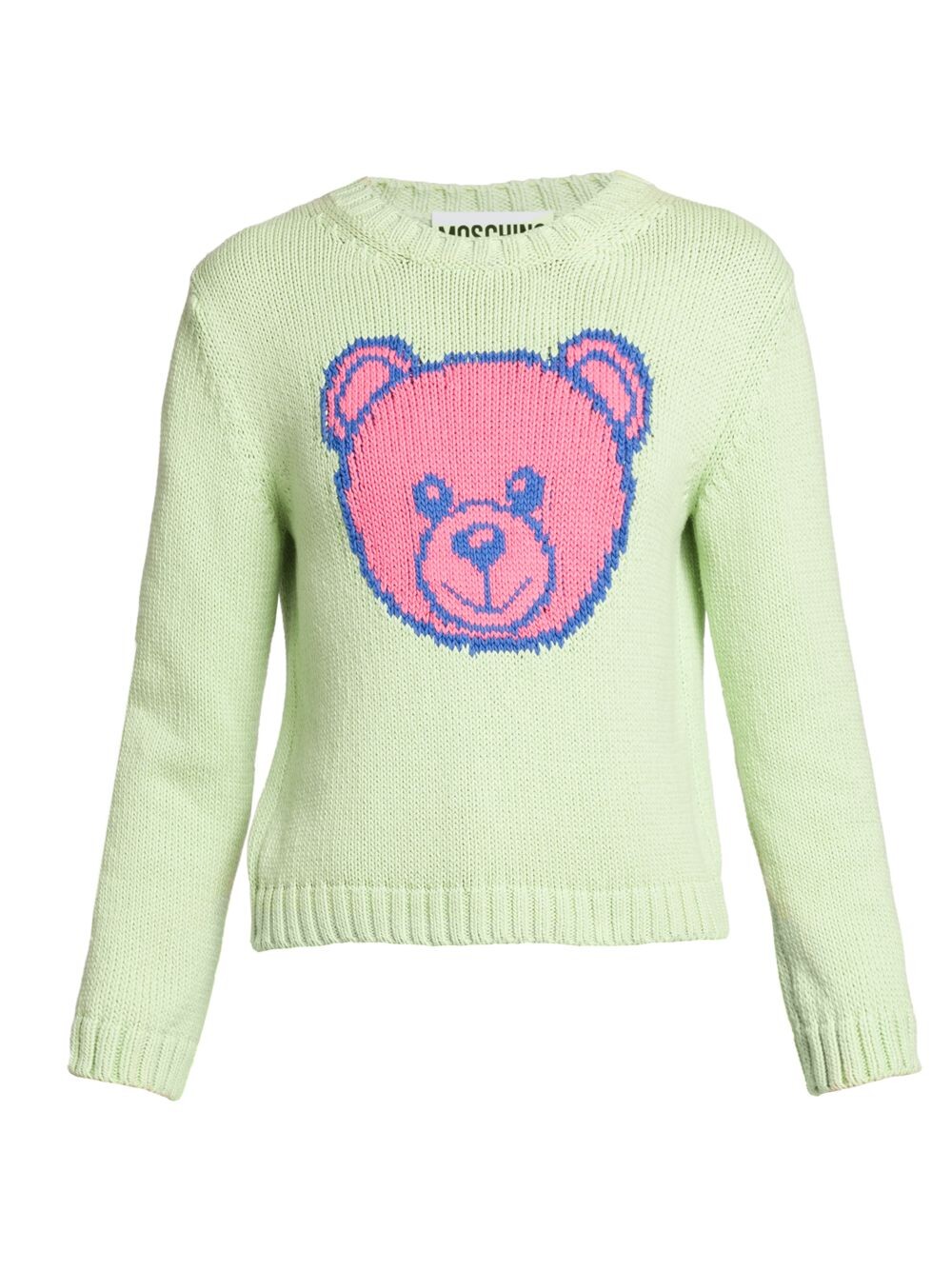

Свитер с круглым вырезом Teddy Bear Moschino, зеленый