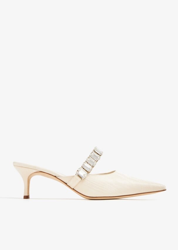 

Мюли Manolo Blahnik Humibamu Moire, белый