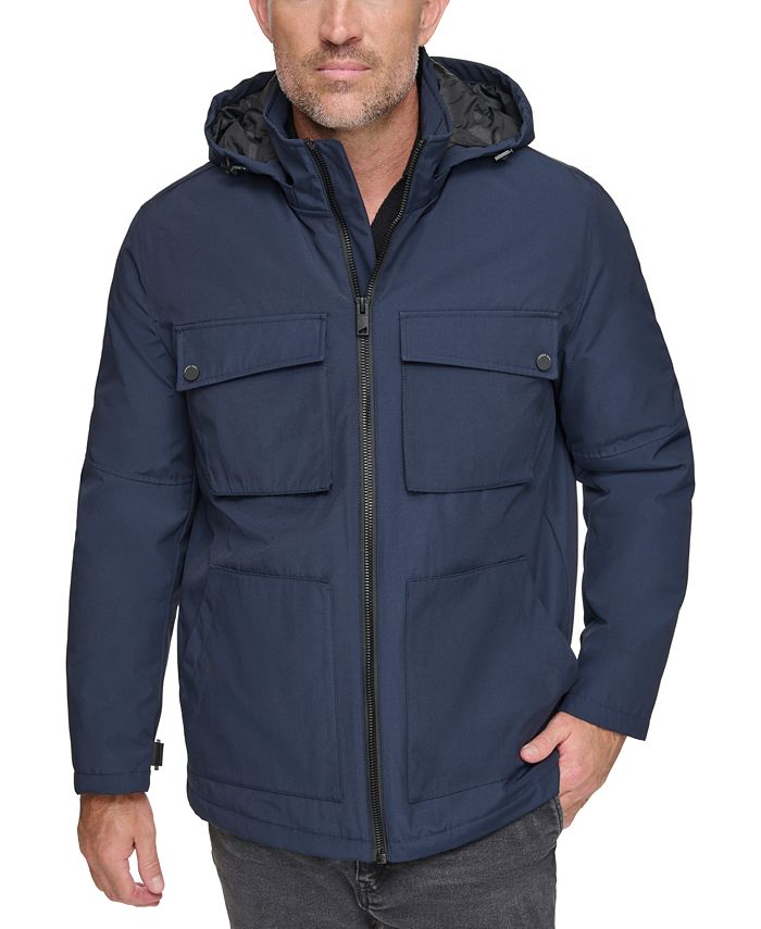 цена Мужская куртка Lauffeld среднего веса с капюшоном Marc New York, синий