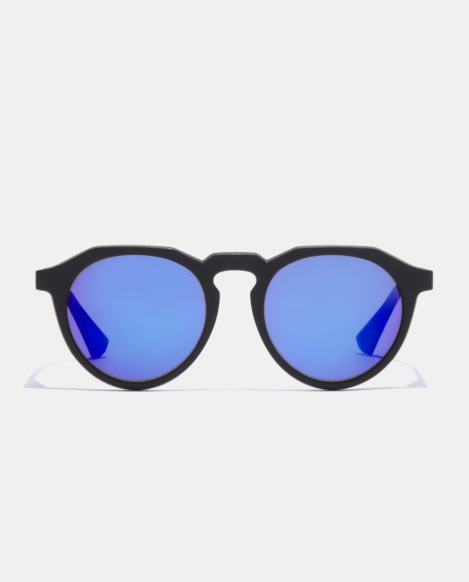 Черные круглые солнцезащитные очки Hawkers, черный серьги сердечки небесно голубые