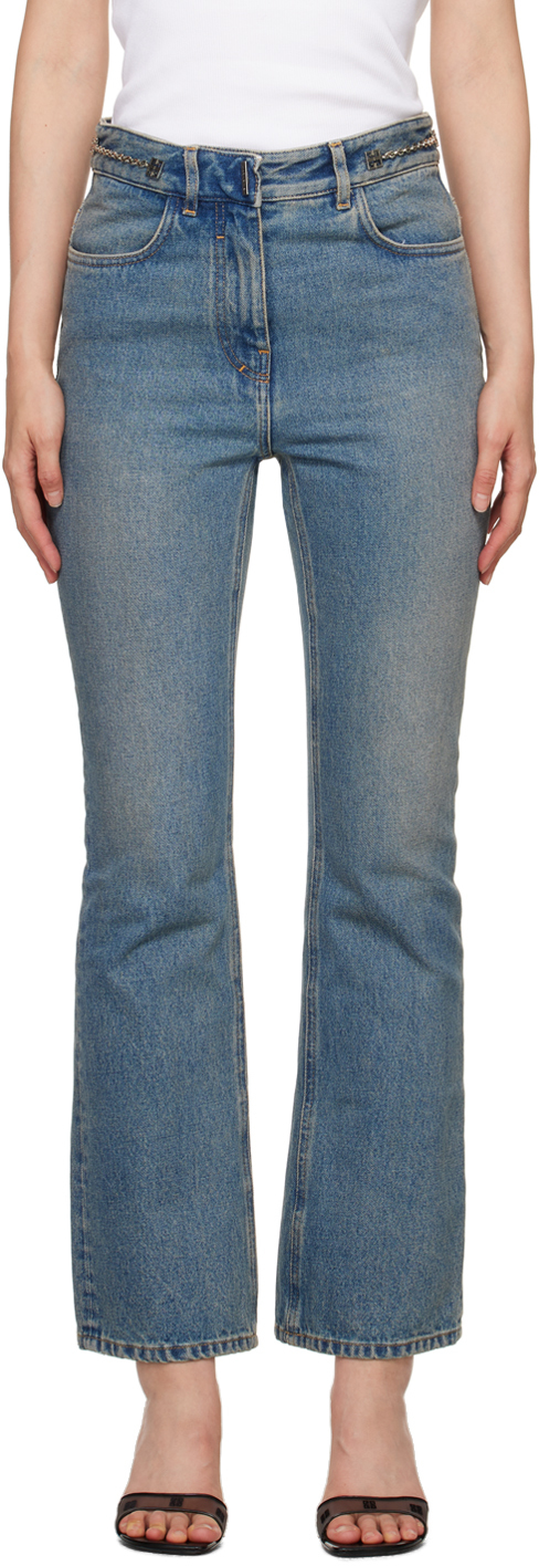 цена Синие джинсы с цепочкой Givenchy