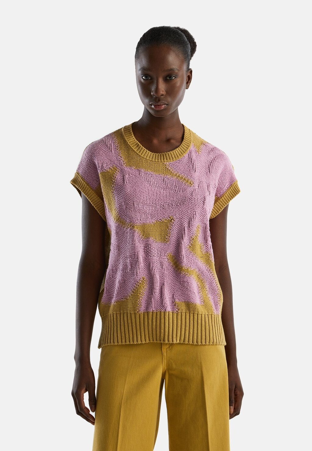 

Футболка с принтом United Colors of Benetton, желтый