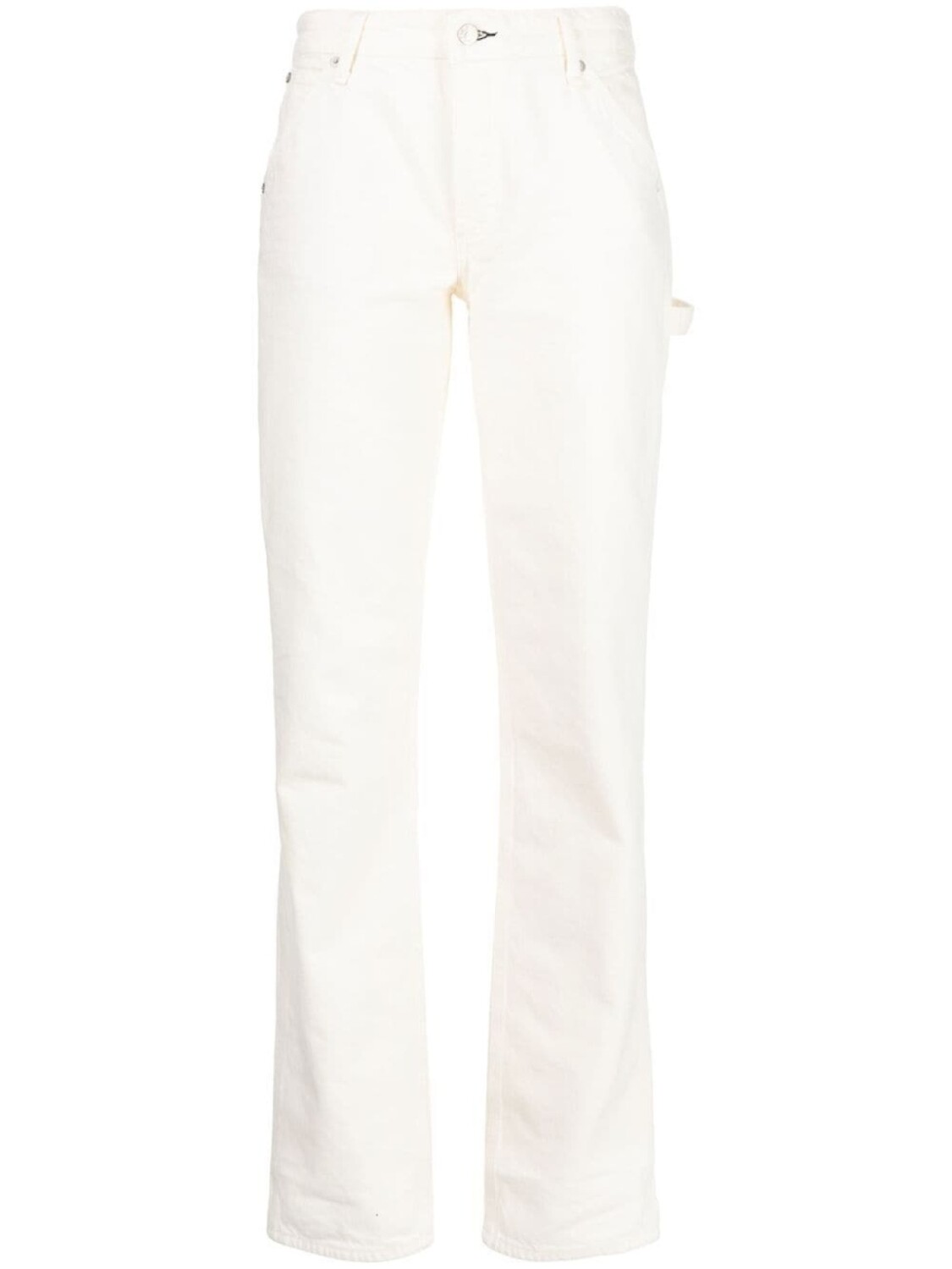 

rag & bone прямые джинсы с ремешками, белый