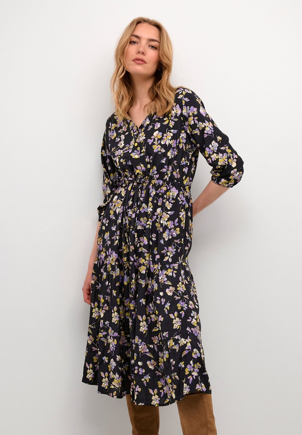 

Дневное платье CRENNA-ZALLY FIT Cream, цвет black flower print